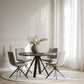 Carradale Matbord Brun Ek/Svarta V - ben Ø130 | Rowico Home | 7340126559925 | 121216 | Maessing Interiör