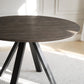 Carradale Matbord Brun Ek/Svarta V - ben Ø130 | Rowico Home | 7340126559925 | 121216 | Maessing Interiör