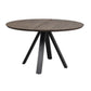 Carradale Matbord Brun Ek/Svarta V - ben Ø130 | Rowico Home | 7340126559925 | 121216 | Maessing Interiör