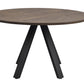 Carradale Matbord Brun Ek/Svarta V - ben Ø130 | Rowico Home | 7340126559925 | 121216 | Maessing Interiör