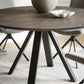 Carradale Matbord Brun Ek/Svarta V - ben Ø130 | Rowico Home | 7340126559925 | 121216 | Maessing Interiör