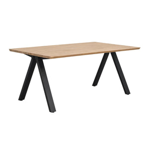 Carradale Matbord Ek/Svarta V-ben 170