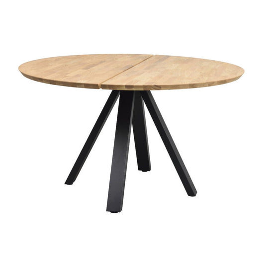 Carradale Matbord Ek/Svarta V - ben Ø130 | Rowico Home | 7340126559963 | 121218 | Maessing Interiör