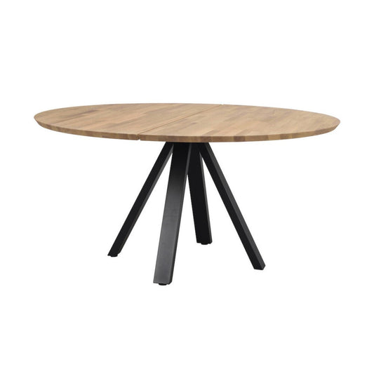 Carradale Matbord Ek/Svarta V - ben Ø150 | Rowico Home | 7340126557679 | 120896 | Maessing Interiör
