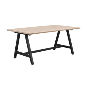 Carradale Matbord Vitpigmenterad Ek/Svarta A-ben 170
