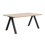 Carradale Matbord Vitpigmenterad Ek/Svarta V - ben 170 | Rowico Home | 7340126556245 | 120880 | Maessing Interiör