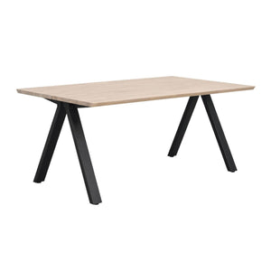 Carradale Matbord Vitpigmenterad Ek/Svarta V-ben 170