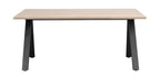 Carradale Matbord Vitpigmenterad Ek/Svarta V - ben 170 | Rowico Home | 7340126556245 | 120880 | Maessing Interiör