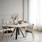 Carradale Matbord Vitpigmenterad Ek/Svarta V - ben Ø130 | Rowico Home | 7340126559895 | 121215 | Maessing Interiör