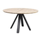 Carradale Matbord Vitpigmenterad Ek/Svarta V - ben Ø130 | Rowico Home | 7340126559895 | 121215 | Maessing Interiör