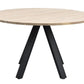Carradale Matbord Vitpigmenterad Ek/Svarta V - ben Ø130 | Rowico Home | 7340126559895 | 121215 | Maessing Interiör