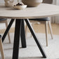 Carradale Matbord Vitpigmenterad Ek/Svarta V - ben Ø130 | Rowico Home | 7340126559895 | 121215 | Maessing Interiör