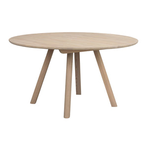 Clapperton Matbord Ø140 Vitpigmenterad Ek