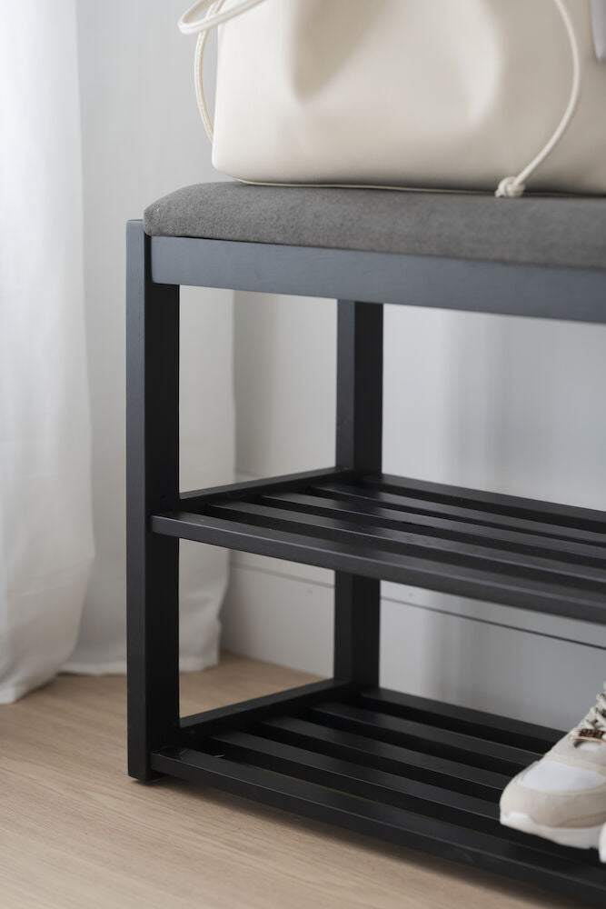 Confetti Bänk/Skoställ Svart Ek/Mörkgrå | Rowico Home | 7340126552018 | 103823 | Maessing Interiör