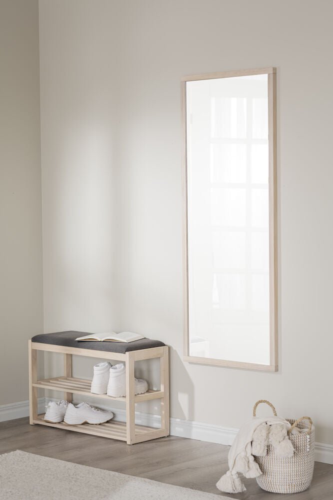 Confetti Bänk/Skoställ Vitpigmenterad Ek/Mörkgrå | Rowico Home | 7340126552001 | 103822 | Maessing Interiör