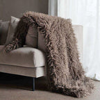 Curly Pläd Brun | Fondaco | 7340073922858 | 240306 - 120 - 70 | Maessing Interiör
