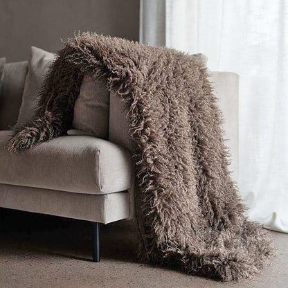 Curly Pläd Brun | Fondaco | 7340073922858 | 240306 - 120 - 70 | Maessing Interiör