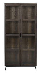 Everett Vitrinskåp Brun Ek/Svart | Rowico Home | 7340126559871 | 118794 | Maessing Interiör