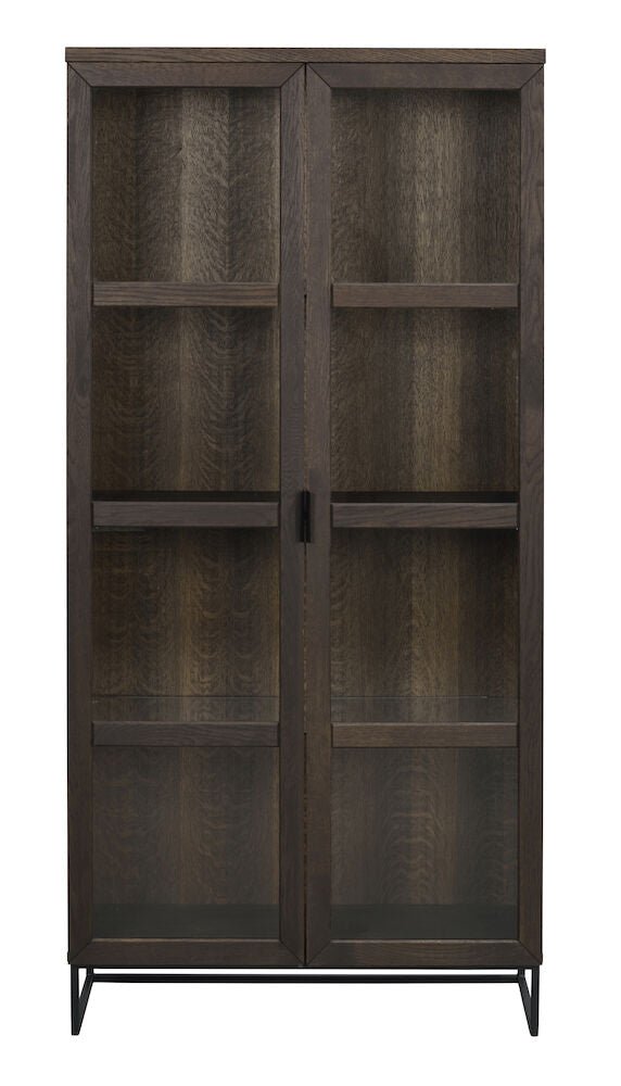 Everett Vitrinskåp Brun Ek/Svart | Rowico Home | 7340126559871 | 118794 | Maessing Interiör