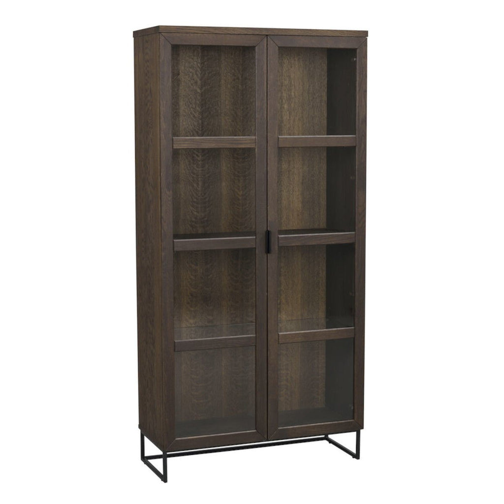 Everett Vitrinskåp Brun Ek/Svart | Rowico Home | 7340126559871 | 118794 | Maessing Interiör