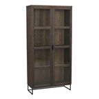 Everett Vitrinskåp Brun Ek/Svart | Rowico Home | 7340126559871 | 118794 | Maessing Interiör