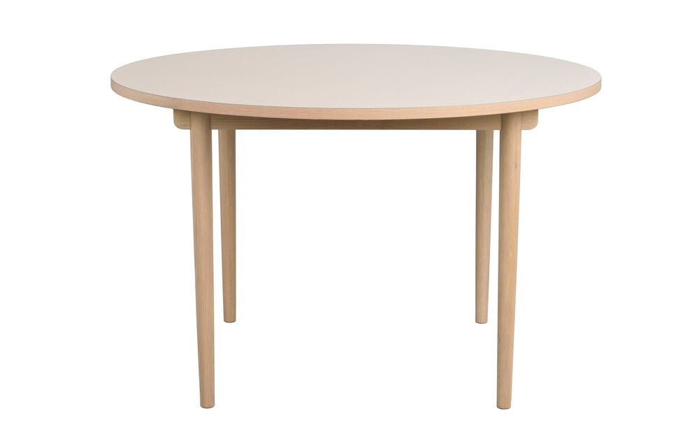 Fairmount Matbord Beige/Vitpigmenterad Ek Ø120 | Rowico Home | 7340233303787 | 123184 | Maessing Interiör