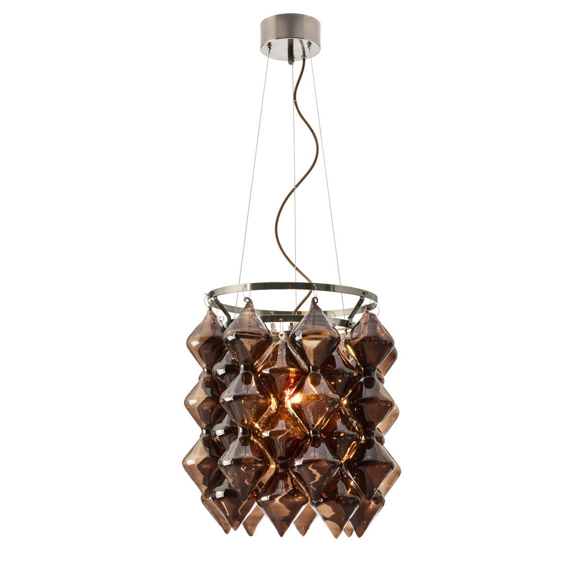 Gemma Taklampa Ø45 Borstad Stål/Brun | By Rydéns | 7391741013644 | 4202700-5500 | Maessing Interiör