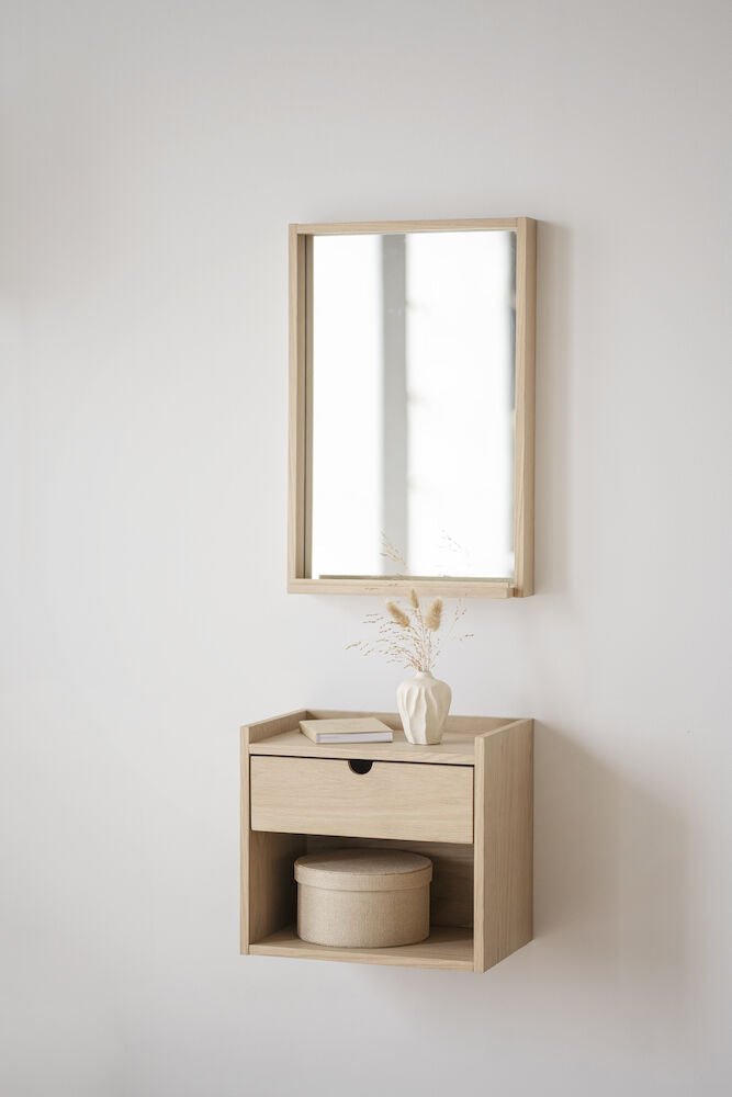 Hillmond Spegel Vitpigmenterad Ek 60 | Rowico Home | 7340126557167 | 121056 | Maessing Interiör