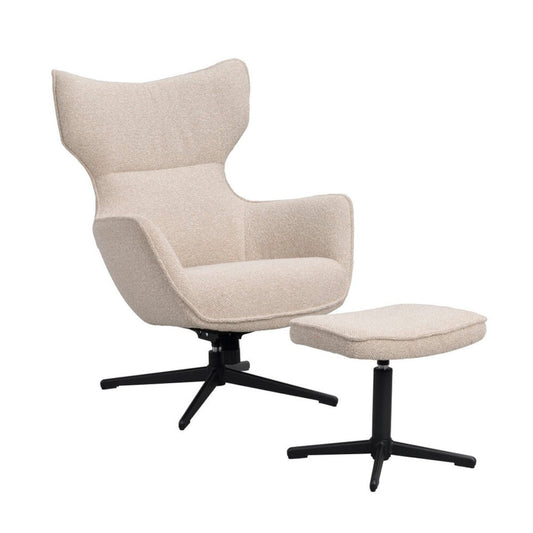 Jenkins Fåtölj & Fotpall Beige | Rowico Home | 7340233304050 | 123169 | Maessing Interiör