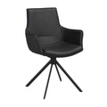Lowell Karmstol Svart Läder/Svart | Rowico Home | 7340126549872 | 120261 | Maessing Interiör