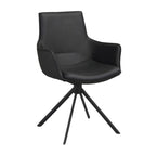 Lowell Karmstol Svart Läder/Svart | Rowico Home | 7340126549872 | 120261 | Maessing Interiör
