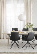Lowell Karmstol Svart Läder/Svart | Rowico Home | 7340126549872 | 120261 | Maessing Interiör