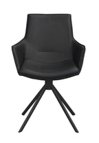 Lowell Karmstol Svart Läder/Svart | Rowico Home | 7340126549872 | 120261 | Maessing Interiör