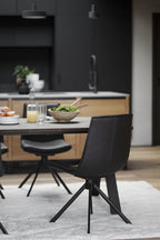 Lowell Stol Brunt Läder/Svart | Rowico Home | 7340126549759 | 120249 | Maessing Interiör