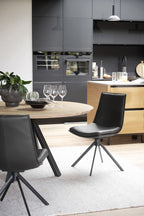 Lowell Stol Svart Läder/Svart | Rowico Home | 7340126549797 | 120253 | Maessing Interiör