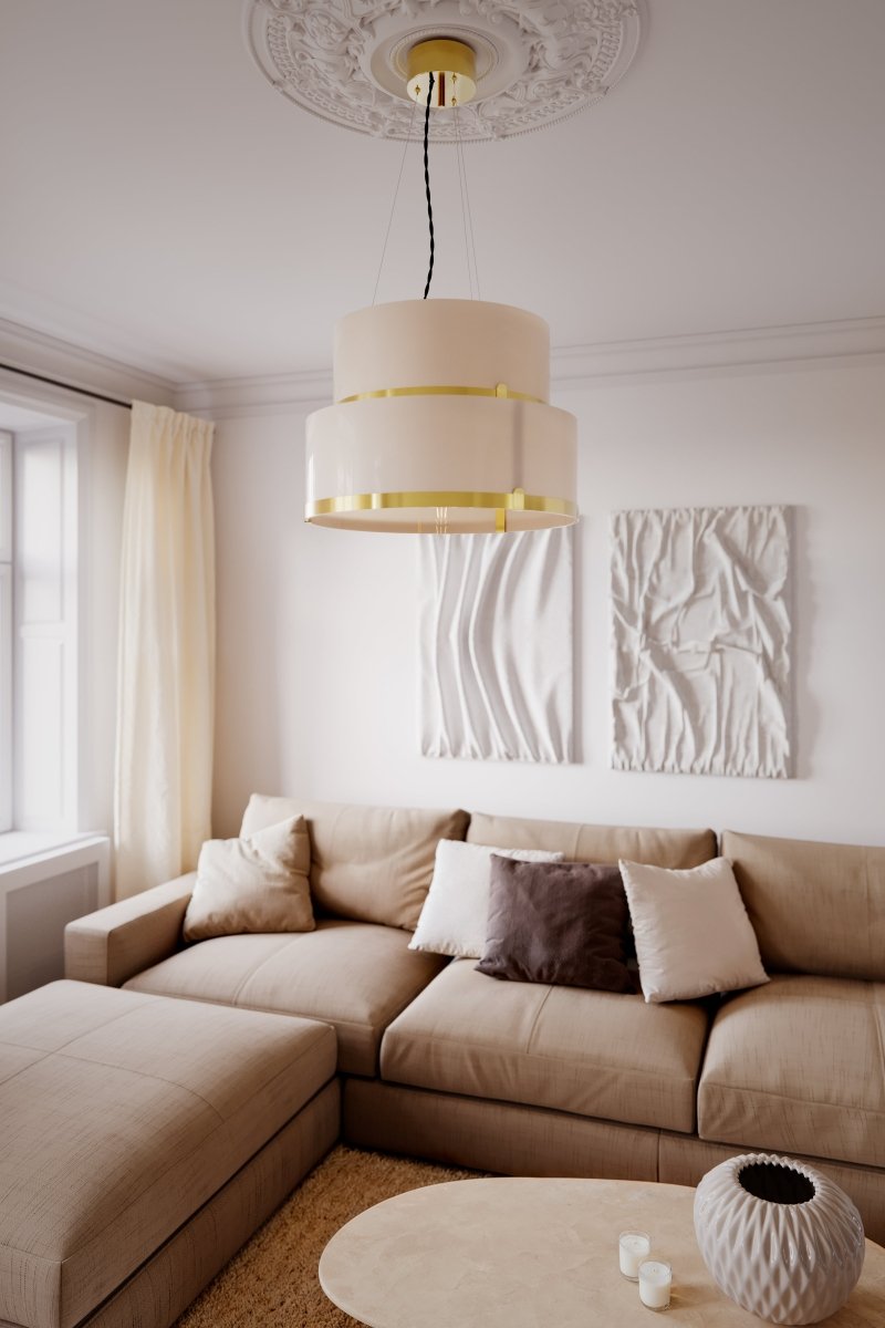 Marcel Taklampa Ø50 Mässing/Vit | By Rydéns | 7391741012388 | 4211010-6509 | Maessing Interiör