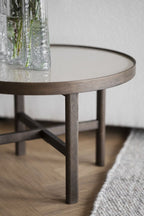 Marsden Soffbord Beige/Brun Ek Ø60 | Rowico Home | 7340126559154 | 121097 | Maessing Interiör