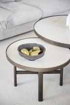 Marsden Soffbord Beige/Brun Ek Ø60 | Rowico Home | 7340126559154 | 121097 | Maessing Interiör