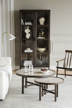 Marsden Soffbord Beige/Brun Ek Ø90 | Rowico Home | 7340126559147 | 121096 | Maessing Interiör