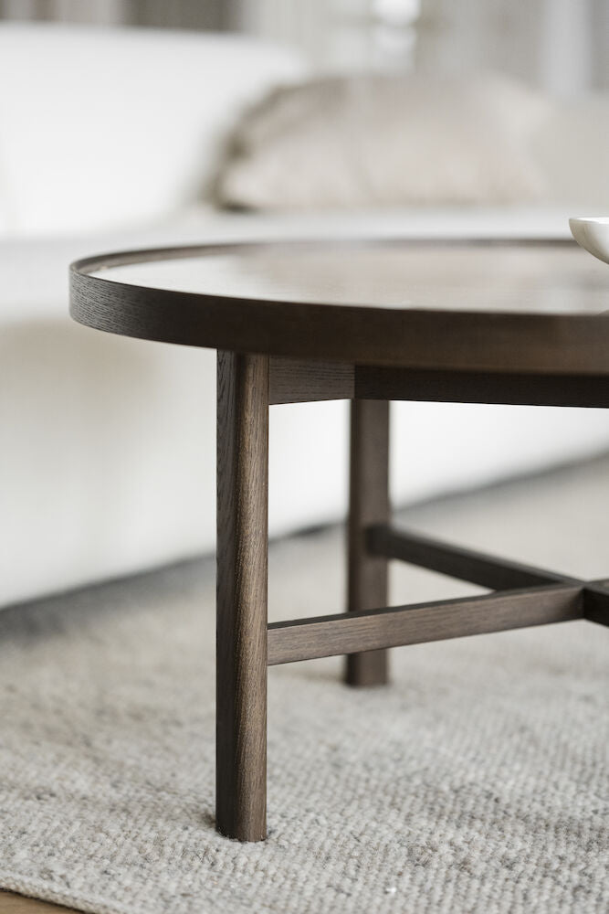 Marsden Soffbord Beige/Brun Ek Ø90 | Rowico Home | 7340126559147 | 121096 | Maessing Interiör