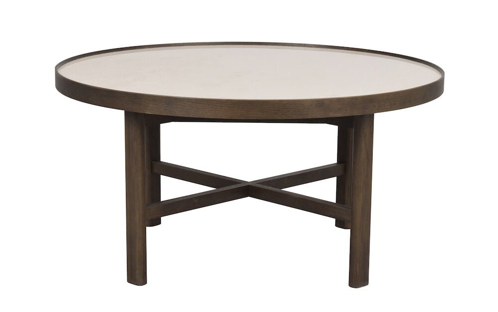 Marsden Soffbord Beige/Brun Ek Ø90 | Rowico Home | 7340126559147 | 121096 | Maessing Interiör