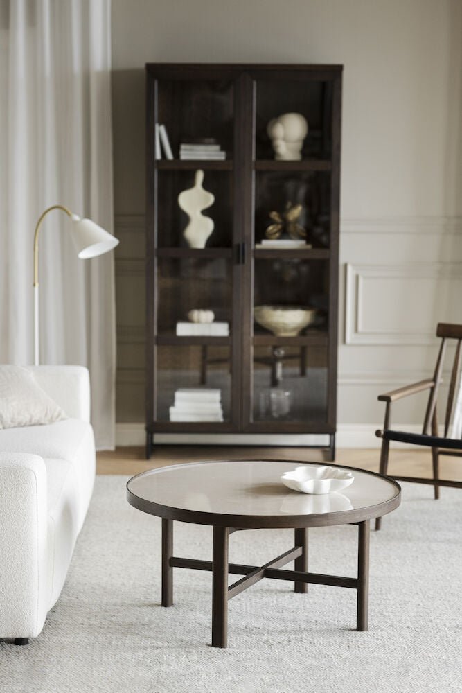 Marsden Soffbord Beige/Brun Ek Ø90 | Rowico Home | 7340126559147 | 121096 | Maessing Interiör