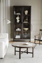 Marsden Soffbord Beige/Brun Ek Ø90 | Rowico Home | 7340126559147 | 121096 | Maessing Interiör