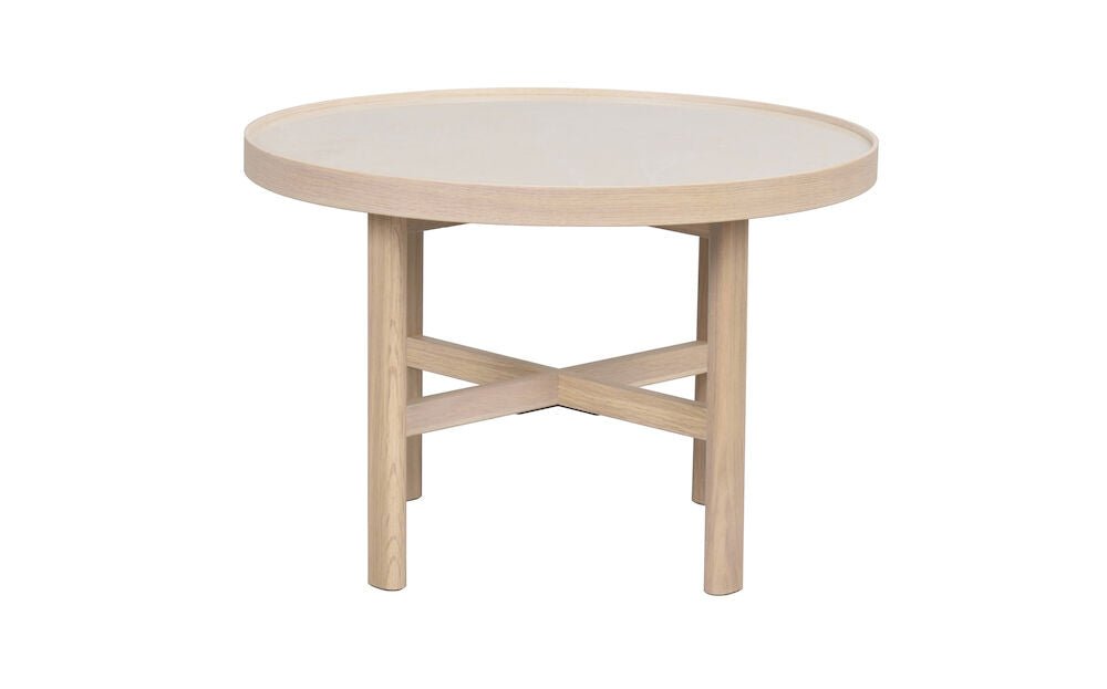 Marsden Soffbord Beige/Vitpigmenterad Ek Ø60 | Rowico Home | 7340126559130 | 121095 | Maessing Interiör