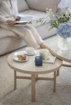 Marsden Soffbord Beige/Vitpigmenterad Ek Ø60 | Rowico Home | 7340126559130 | 121095 | Maessing Interiör