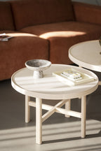 Marsden Soffbord Beige/Vitpigmenterad Ek Ø60 | Rowico Home | 7340126559130 | 121095 | Maessing Interiör