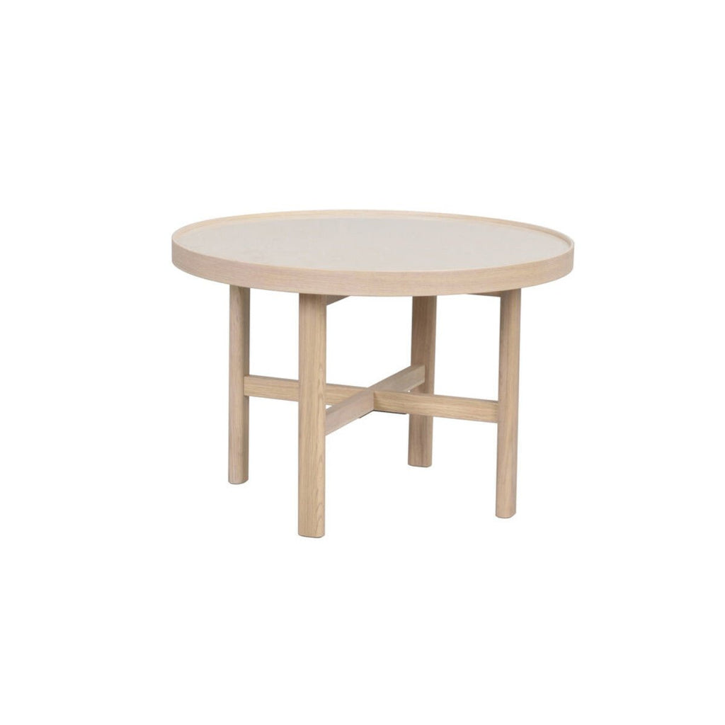 Marsden Soffbord Beige/Vitpigmenterad Ek Ø60 | Rowico Home | 7340126559130 | 121095 | Maessing Interiör