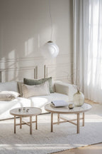 Marsden Soffbord Beige/Vitpigmenterad Ek Ø90 | Rowico Home | 7340126559123 | 121094 | Maessing Interiör