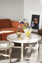 Marsden Soffbord Beige/Vitpigmenterad Ek Ø90 | Rowico Home | 7340126559123 | 121094 | Maessing Interiör