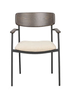 Maymont Karmstol Ljusbeige/Brun Ek/Svart | Rowico Home | 7340126571149 | 123084 | Maessing Interiör